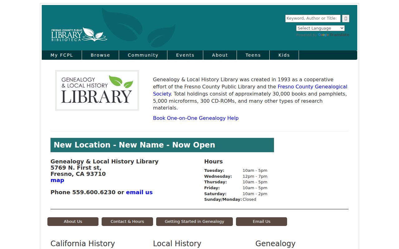 Clovis residents directory reference at the Fresno Heritage Center